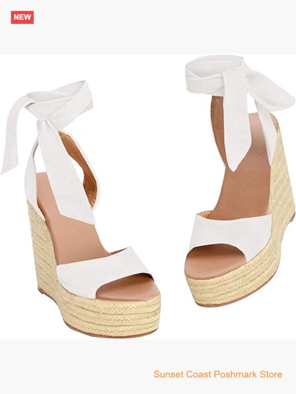 Platform Espadrille Wedge Sandals with Ankle Strap Buckle